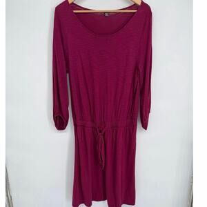 Lilla P Dress Women’s Large Drop Waist Pima Cotton Long Sleeve Traditional